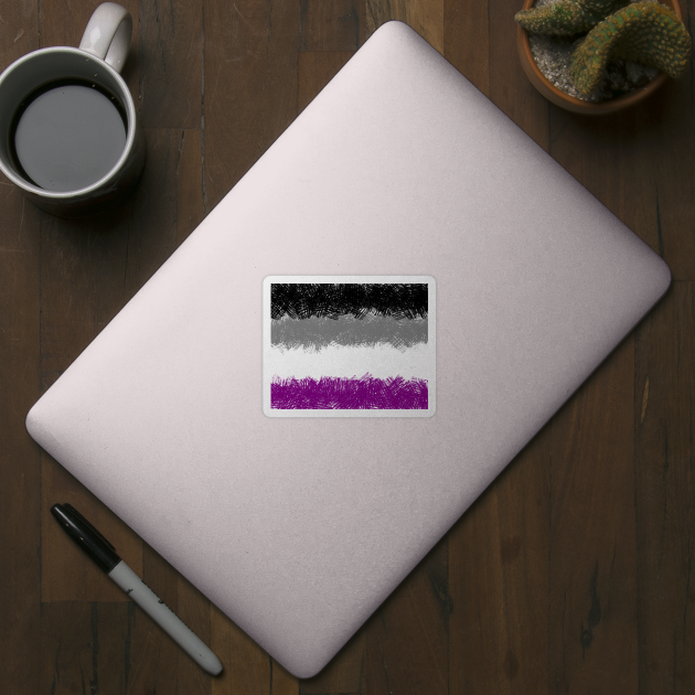 Asexual Flag in Crosshatch Design by PurposelyDesigned